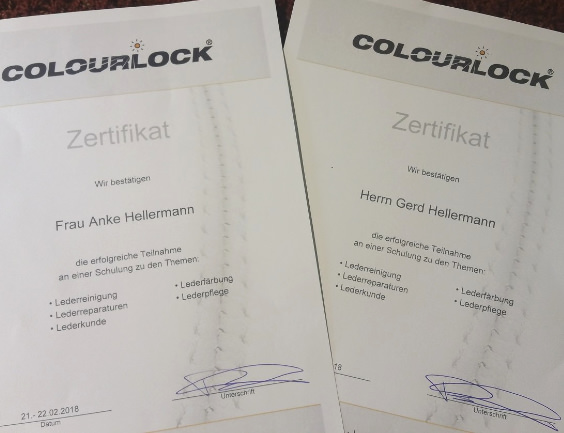 Hellermann Raumausstattung Lederfärben